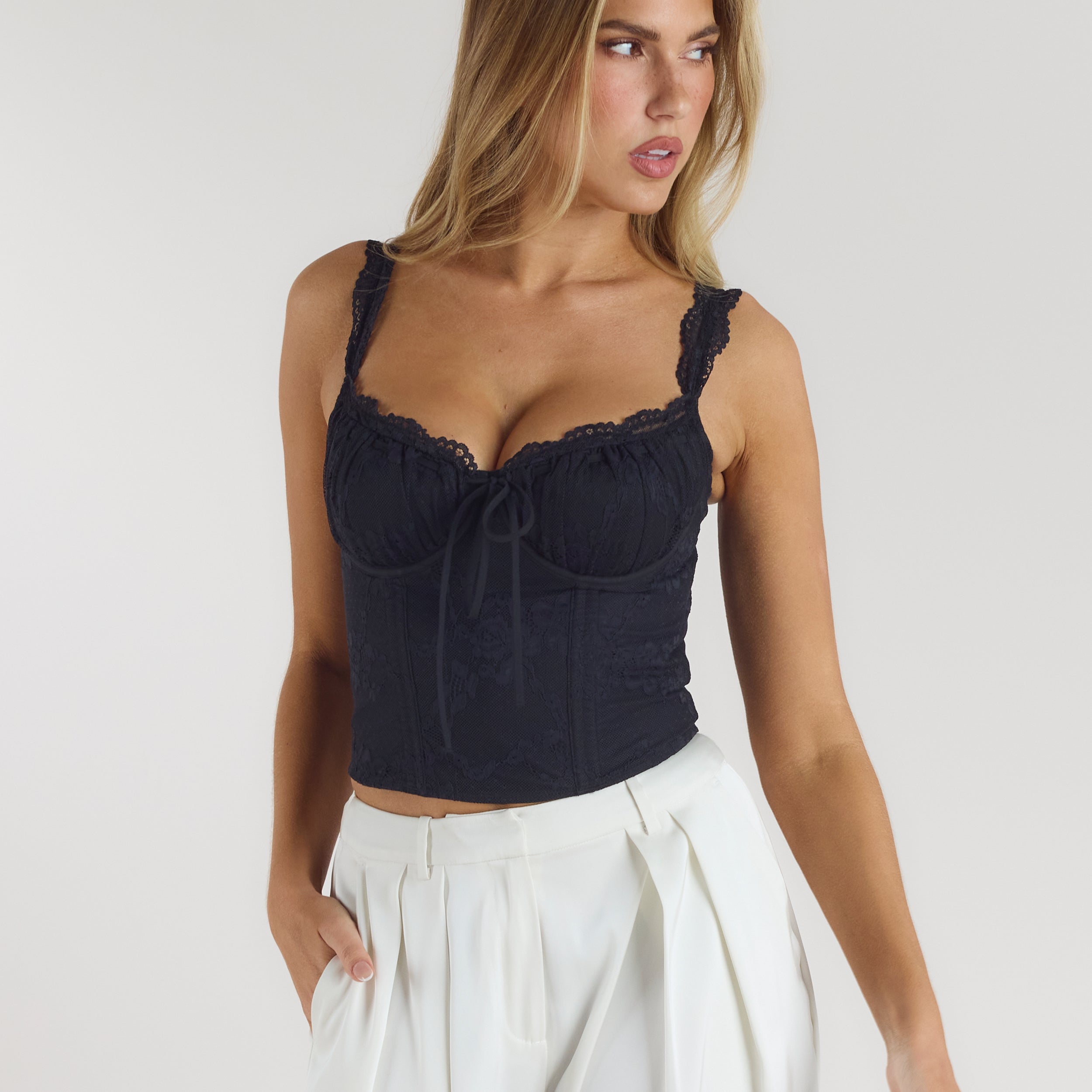 Blossom Corset Top | Blossom Corset Top - Zwart