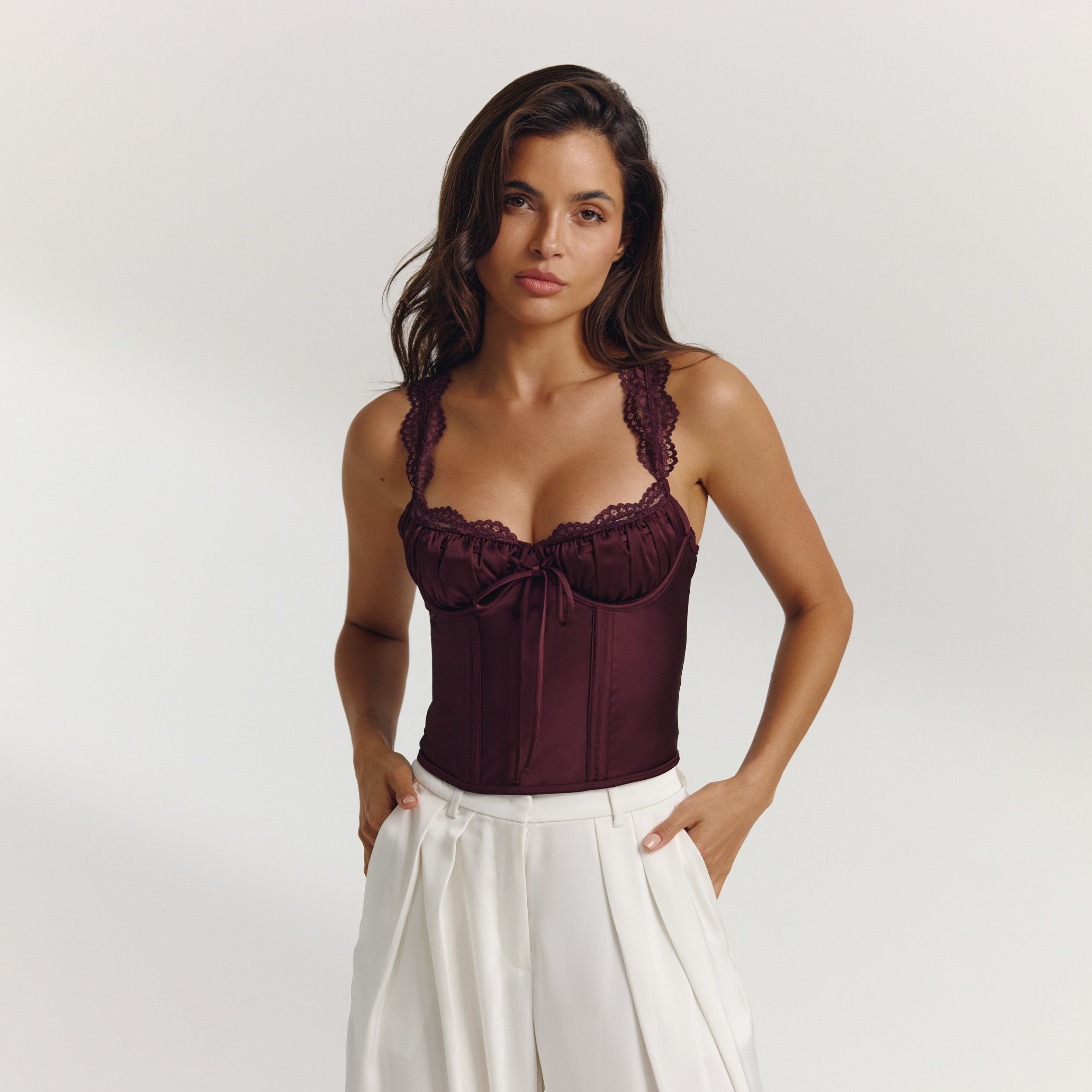 Eledora Corset Top - Pruim alternate