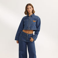 Boxy Denim Jasje - Blauw