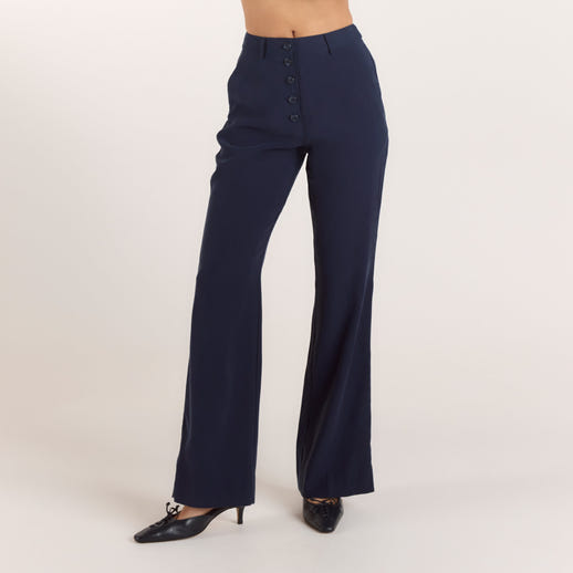 90s Rechte Broek - Marineblauw