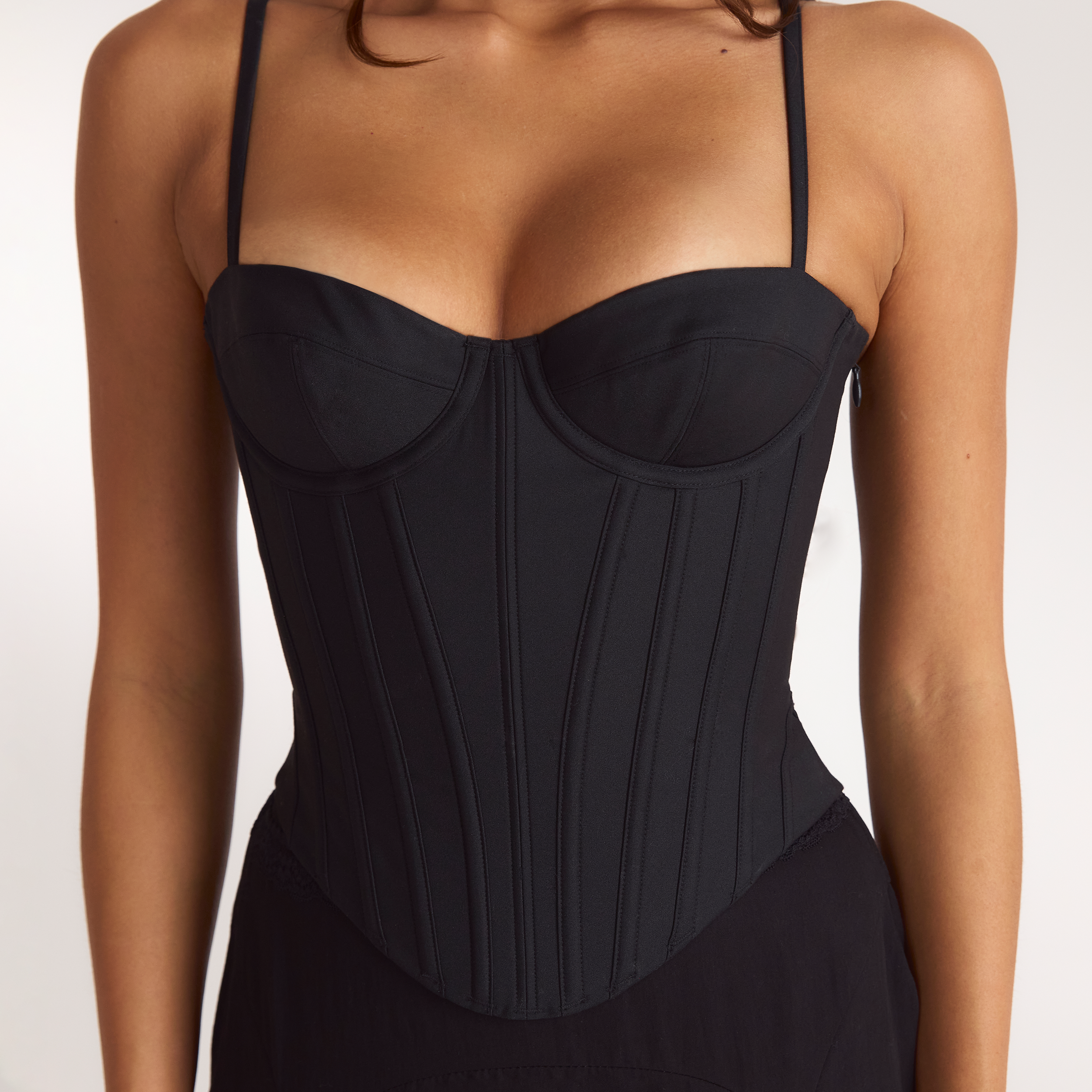 Corrigerende corsettop - Zwart