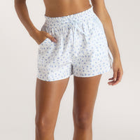 Bloom & Stripe Pyjama Shorts - Blauw