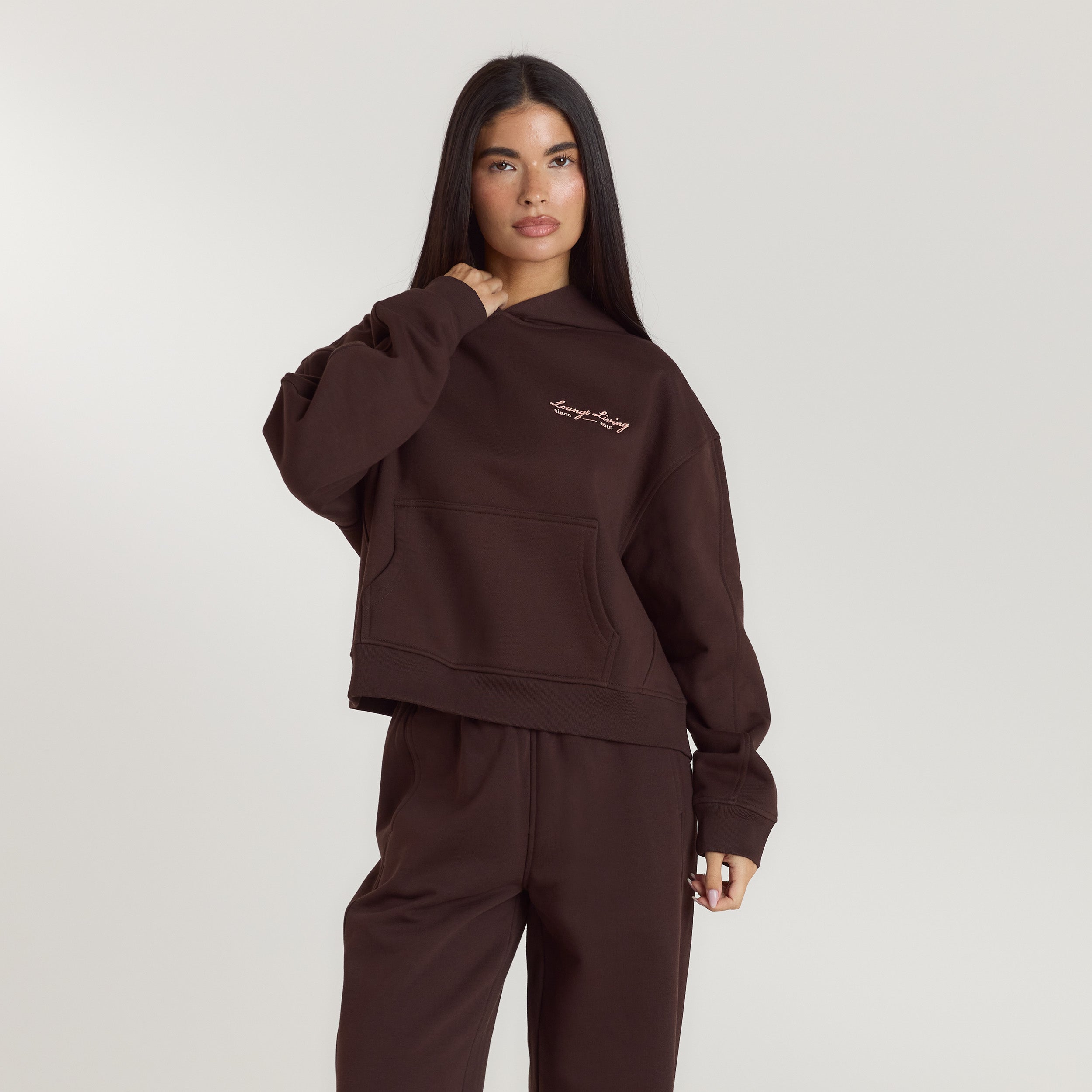 Lounge Living Hoodie - Chocolade