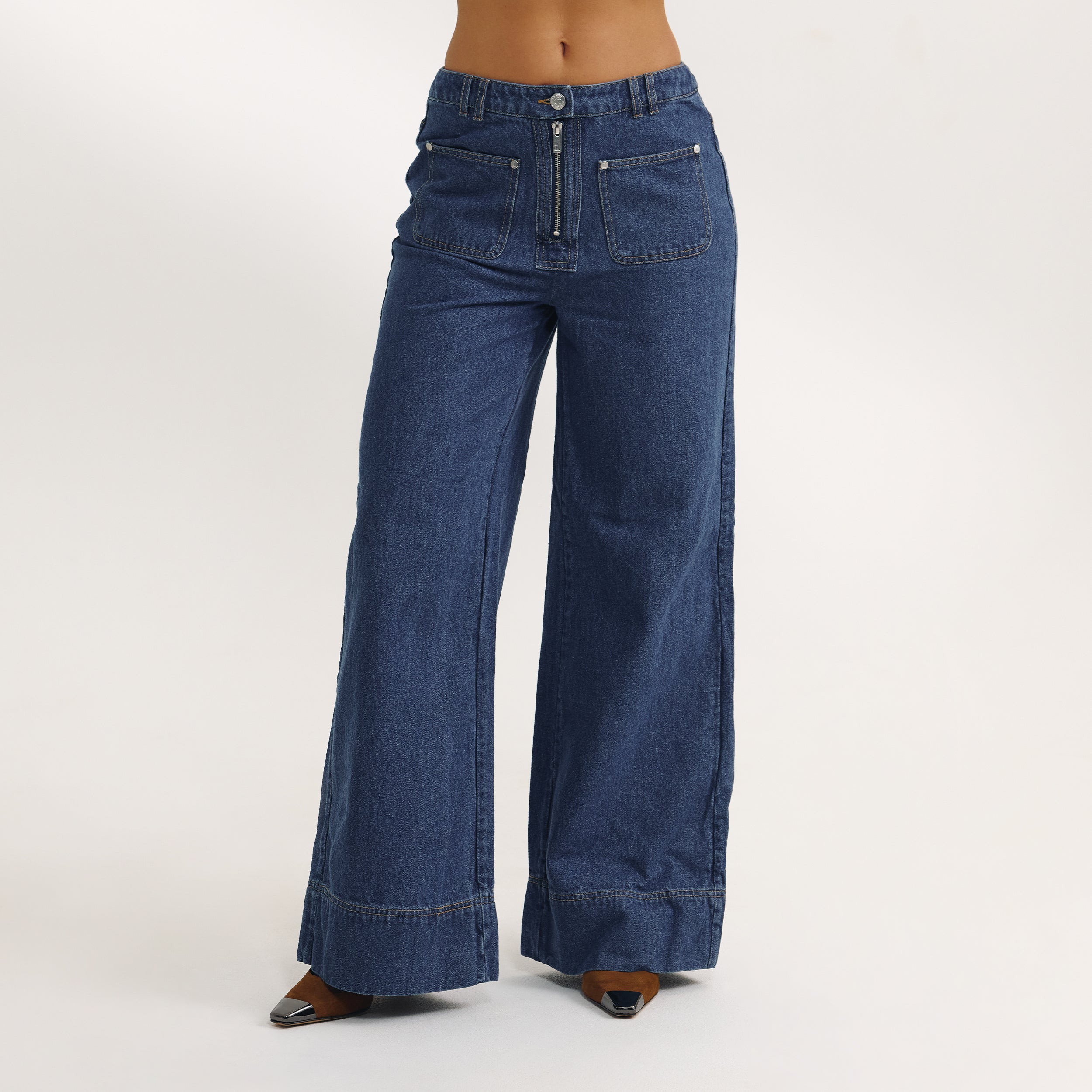 Vero Moda STRAIGHT-FIT VMTESSA HOHE TAILLE GERADE GESCHNITTEN - Straight leg jeans - dark blue denim/donkerblauw denim Vero Moda STRAIGHT-FIT VMTESSA HOHE TAILLE GERADE GESCHNITTEN - Straight leg jeans - dark blue denim/donkerblauw denim