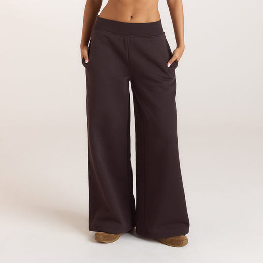 Joggingbroek met rechte pijpen - Donker Chocoladekleurig
