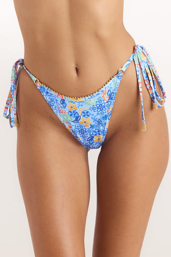 Mosaic Bikini String - Blauw Print