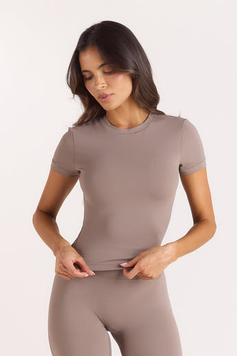 ContourSoft Short Sleeve T-Shirt - Paddenstoelkleurig