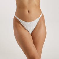 Strappy Pointelle Brazilian Slip - Havermout Marl