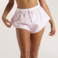 Bloom & Stripe Pyjama Shorts - Roze