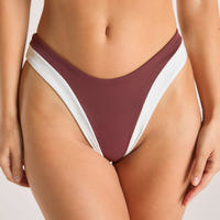 Monaco High-Leg Brazilian Bikini Slip - Pruim