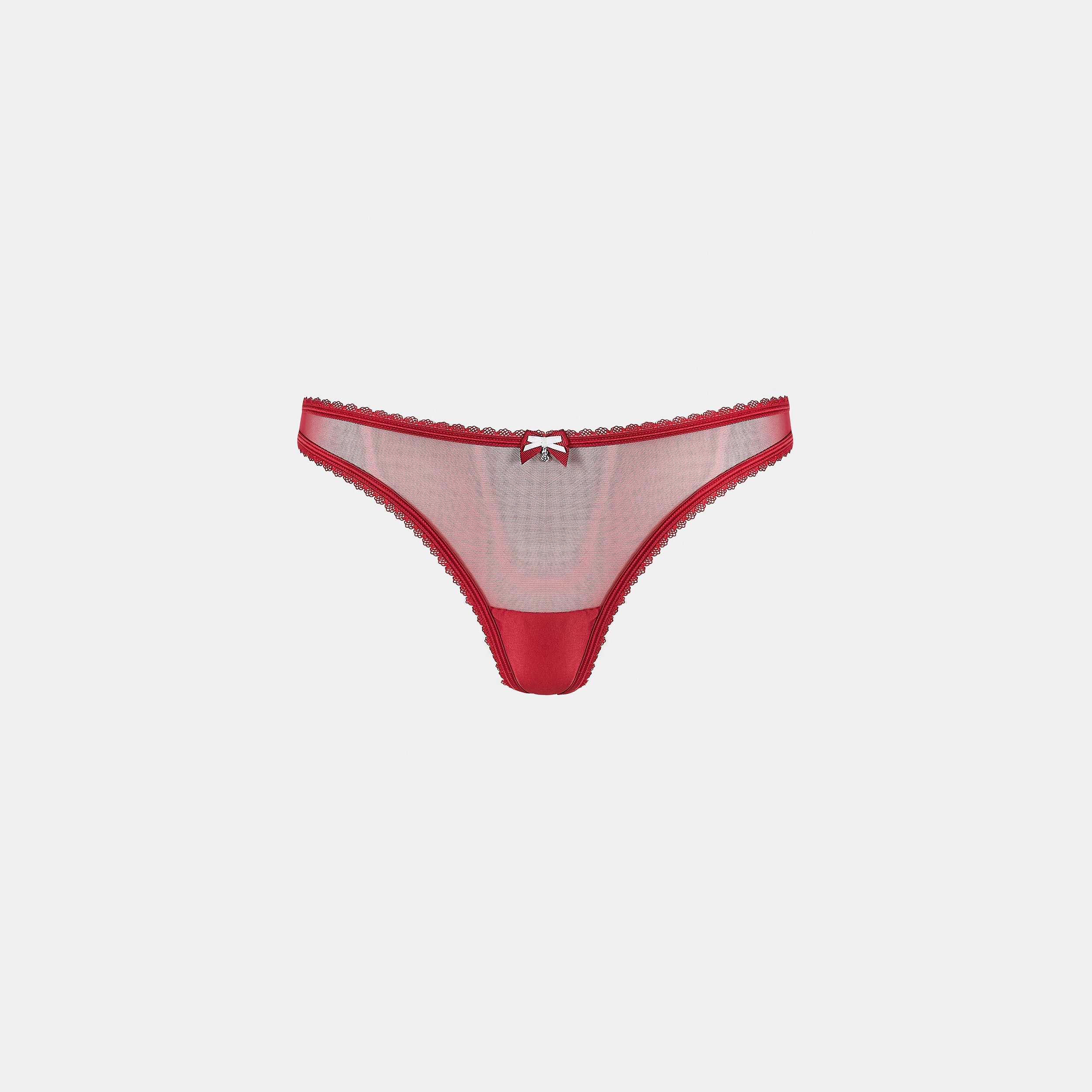 Satin Bow G-String | Satin Bow G-String - Rood