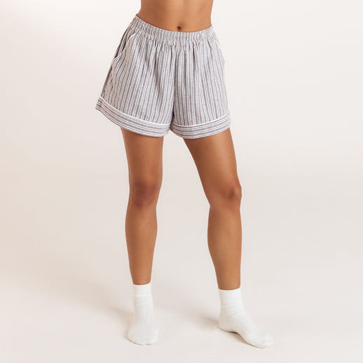 Stripe Pyjama Shorts - Chocolade