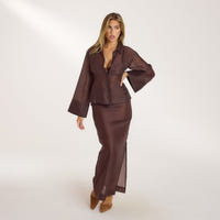 Sheer Maxirok - Chocolade
