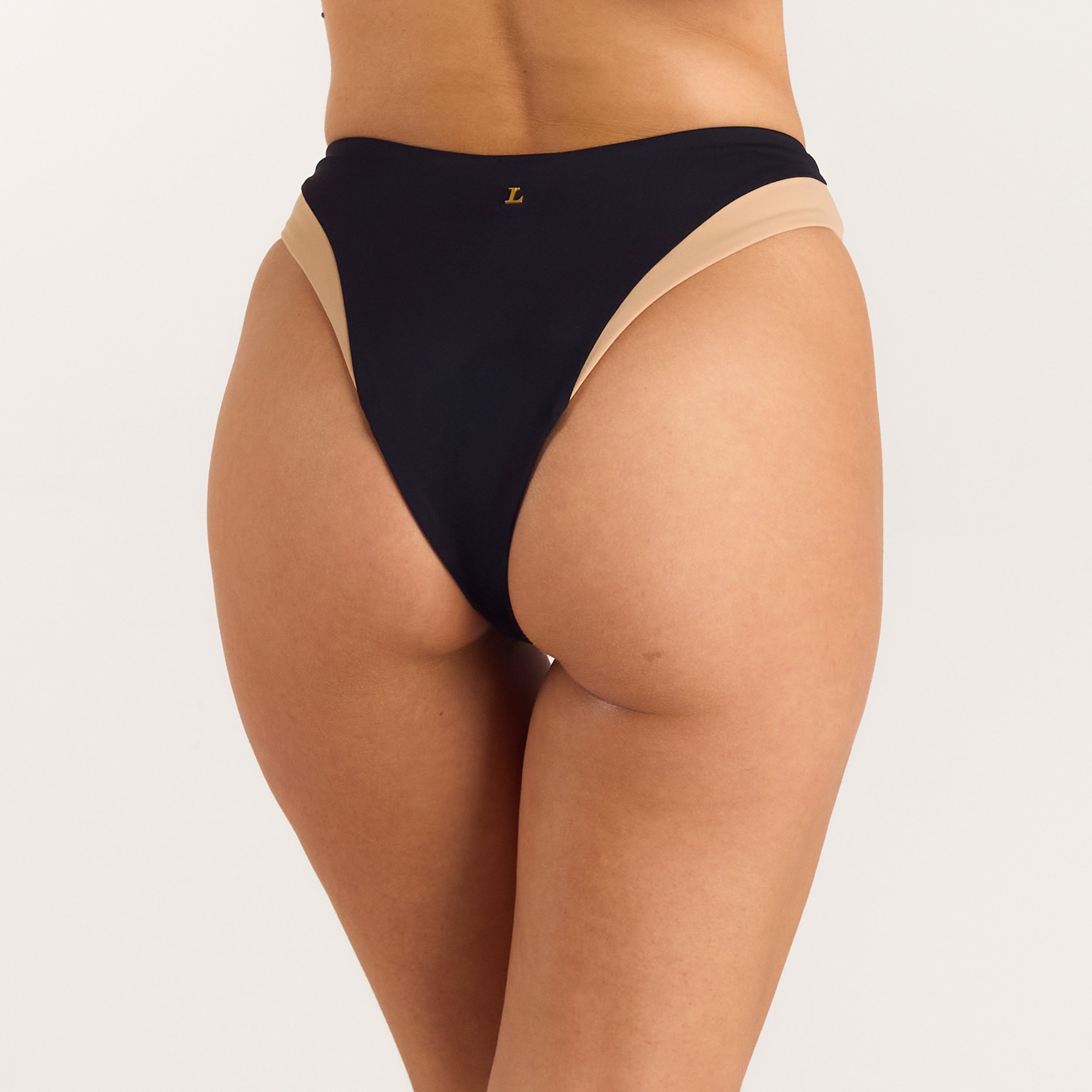 Monaco High-Leg Brazilian Bikini Slip - Zwart