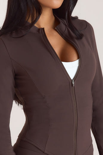 ContourSoft™ Cinch Jas met rits - Donker Chocoladekleurig alternate