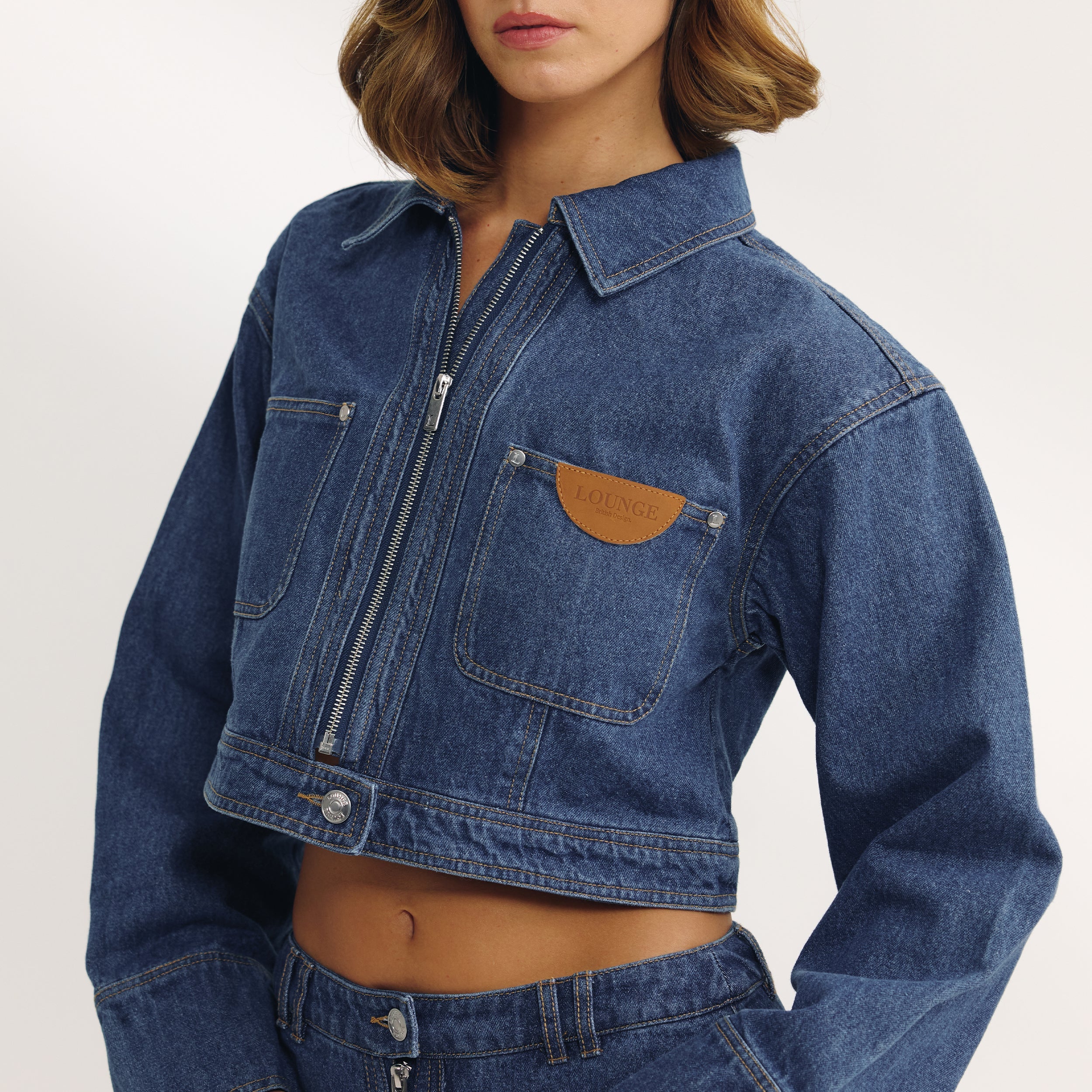 Boxy Denim Jasje | Boxy Denim Jasje - Blauw