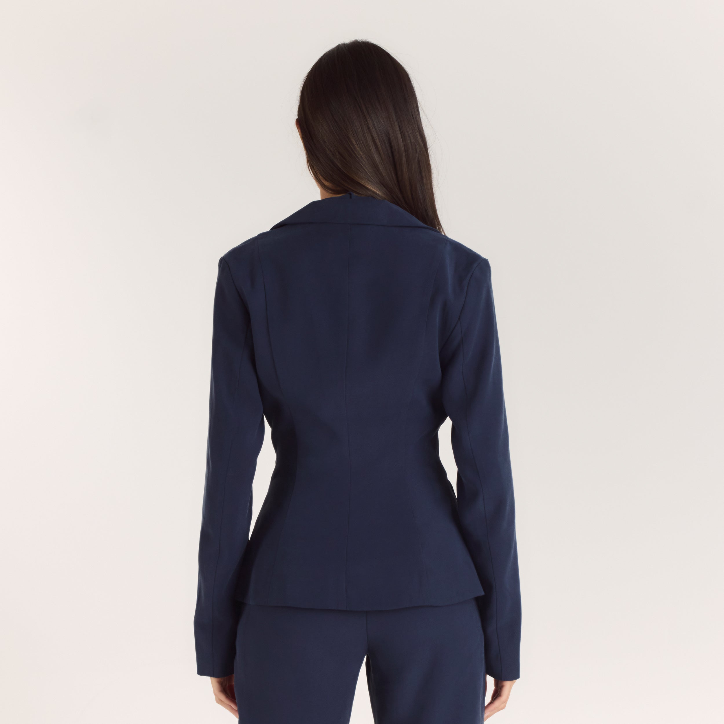Multiway Getailleerde Blazer - Marineblauw alternate