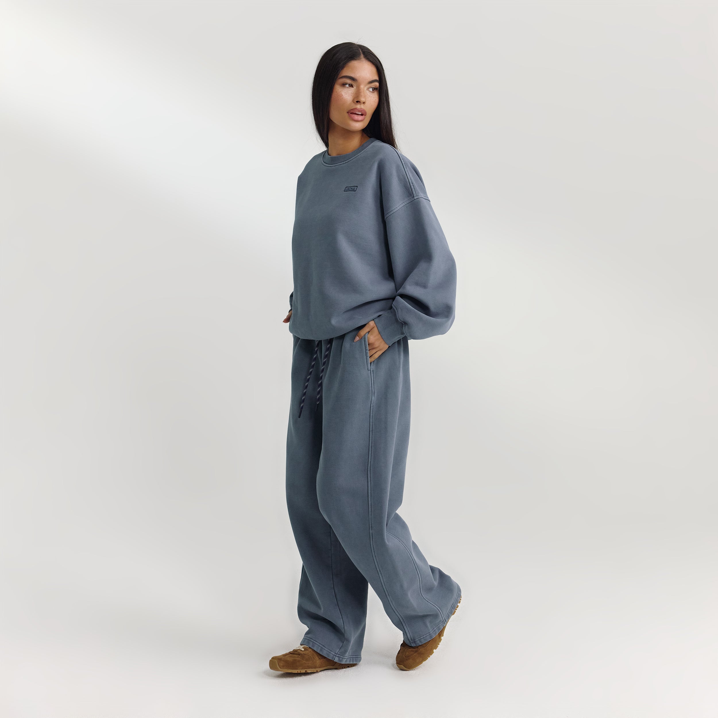 Oversized Trui | Oversized Trui - Gewassen Blauw