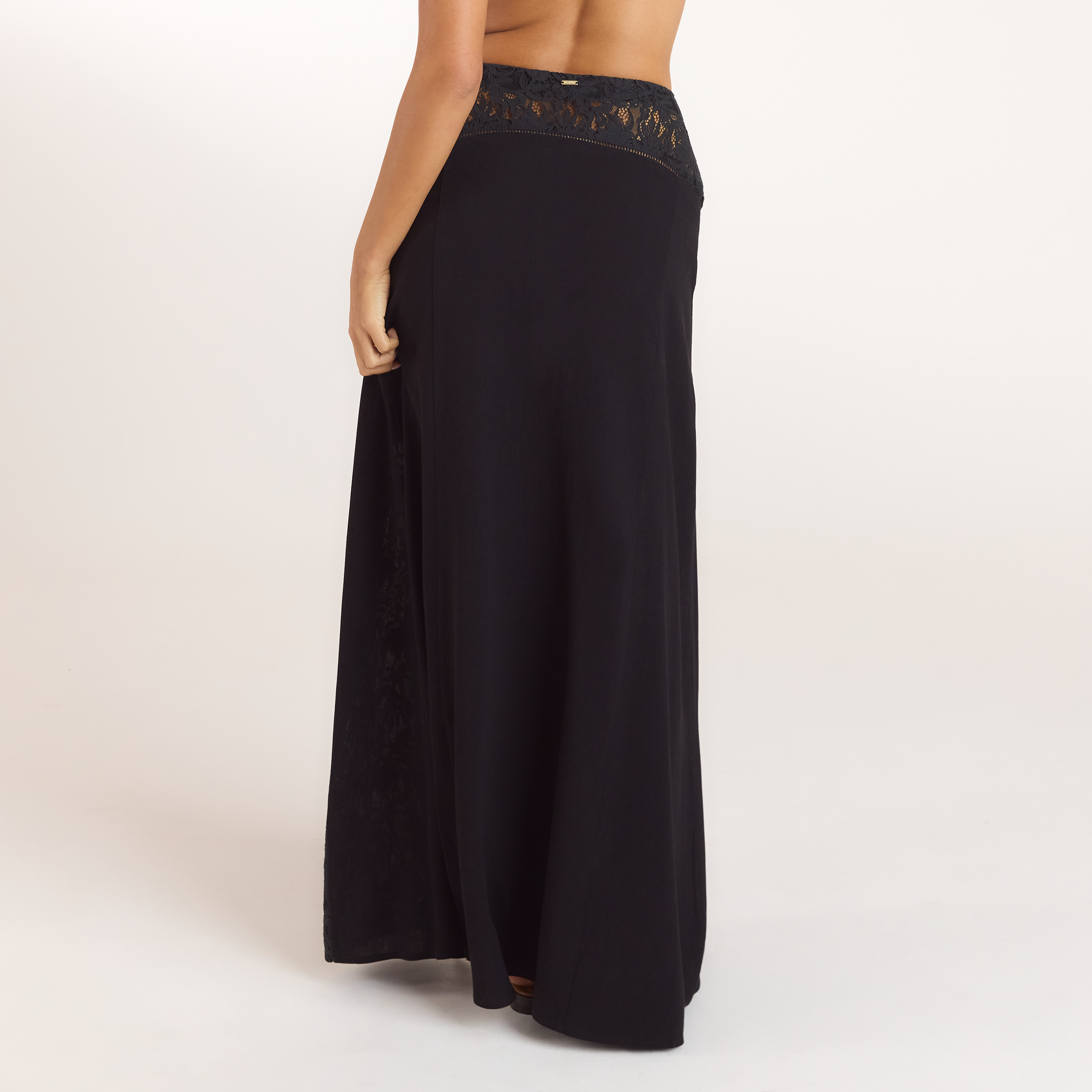 Maxi-rok met kant - Zwart alternate