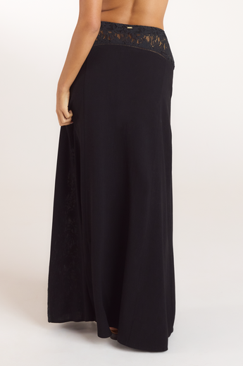 Maxi-rok met kant - Zwart alternate