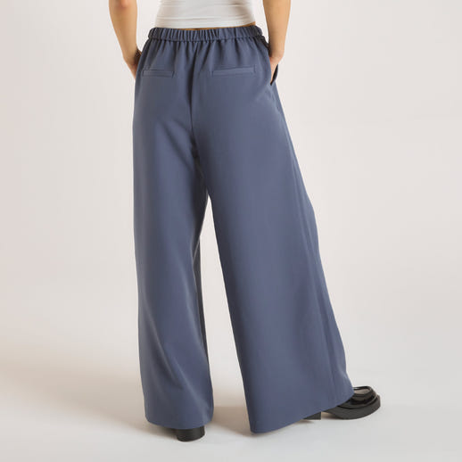 Relaxed-Fit Tailored Broek - Blauw alternate