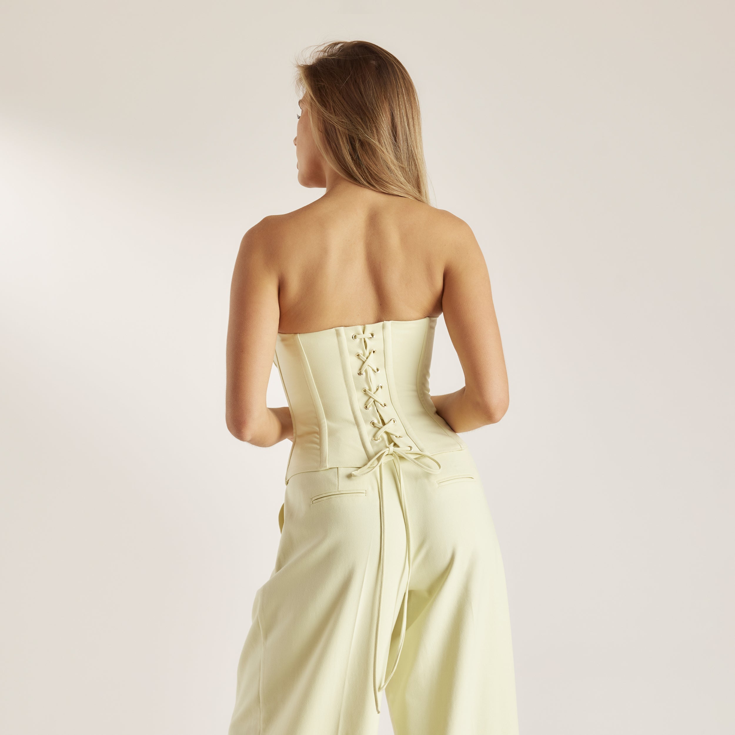 Bandeau Corset Top | Bandeau Corset Top - Karnemelk Geel