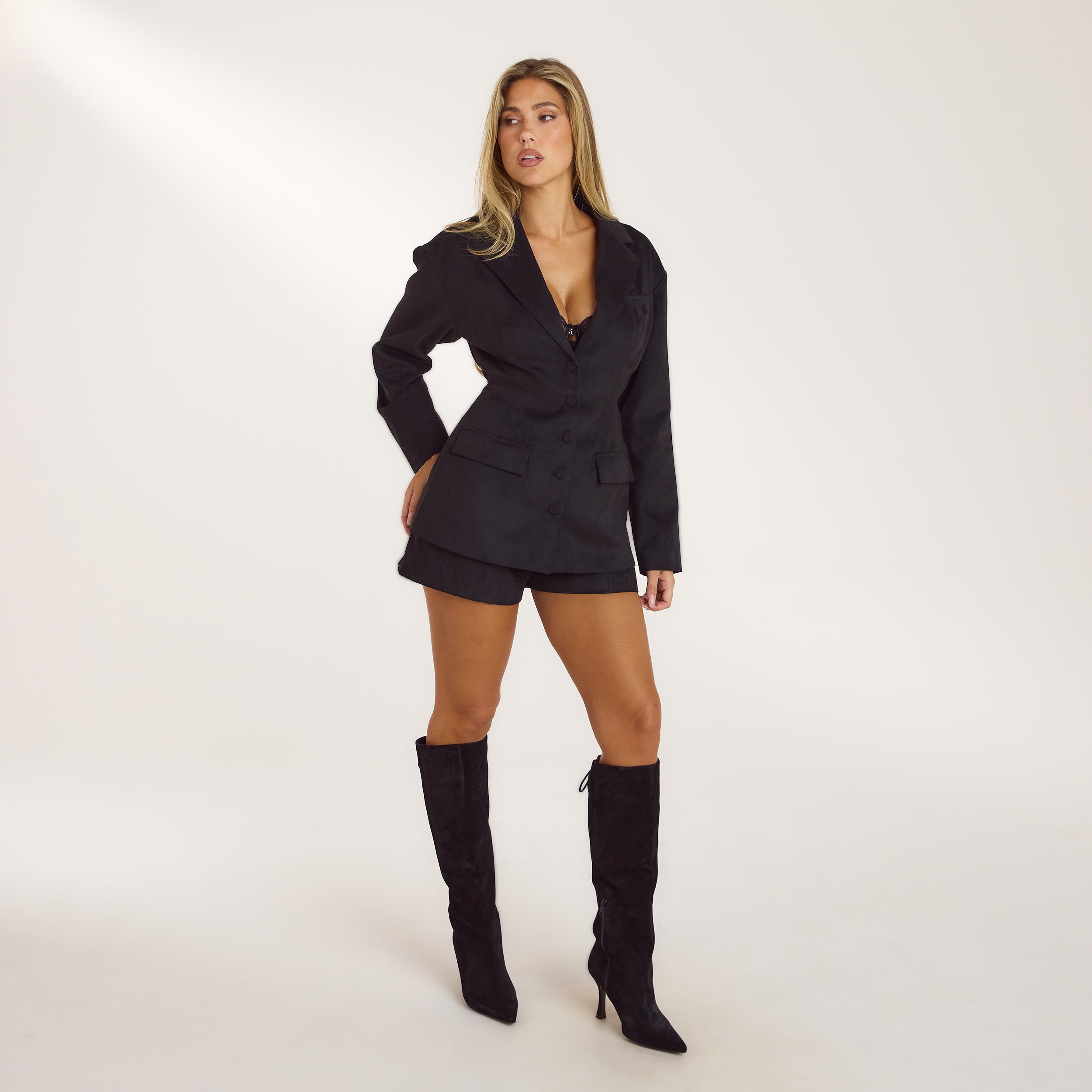 Suedette Shorts | Suedette Shorts - Zwart