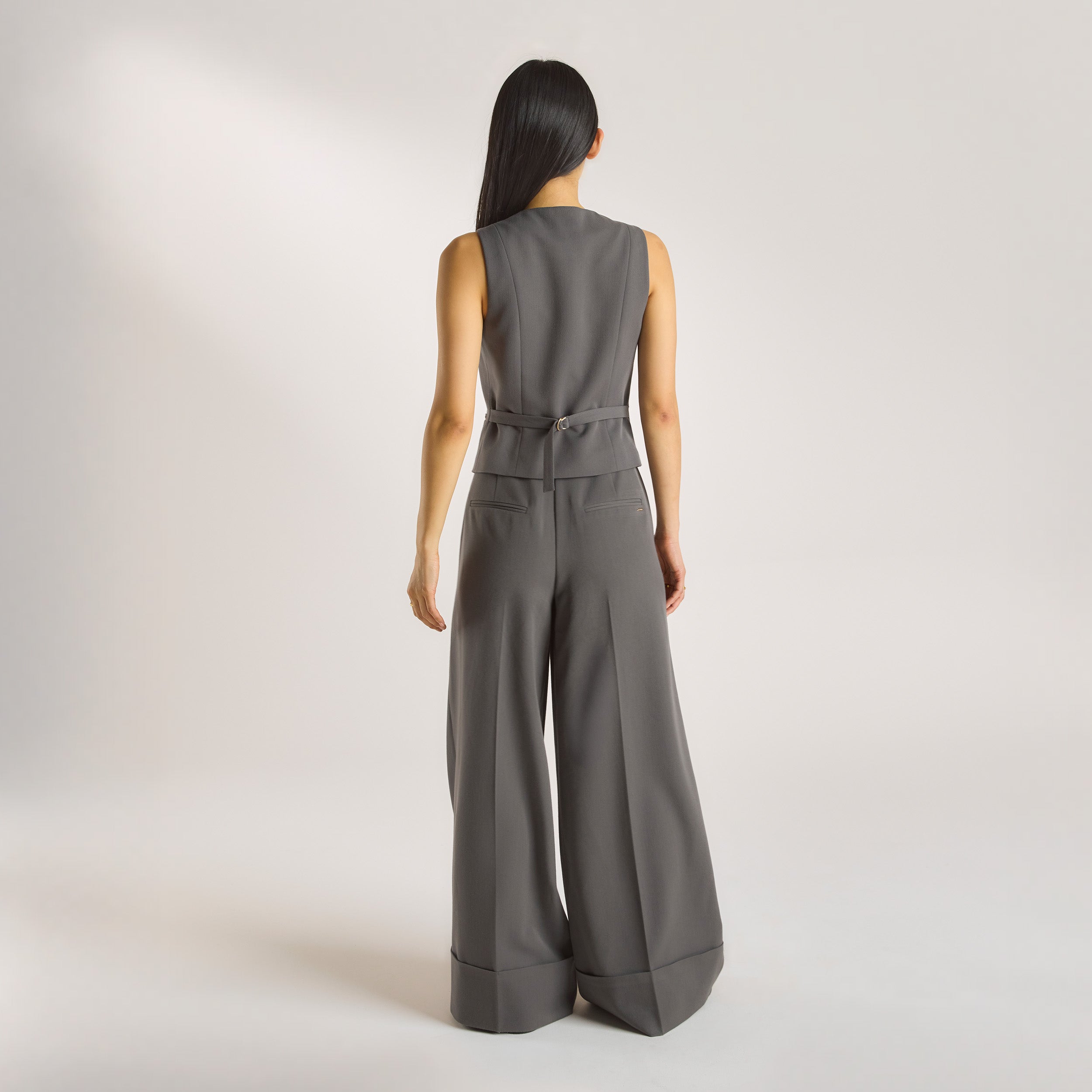 Tailored Vest | Tailored Vest - Houtskool