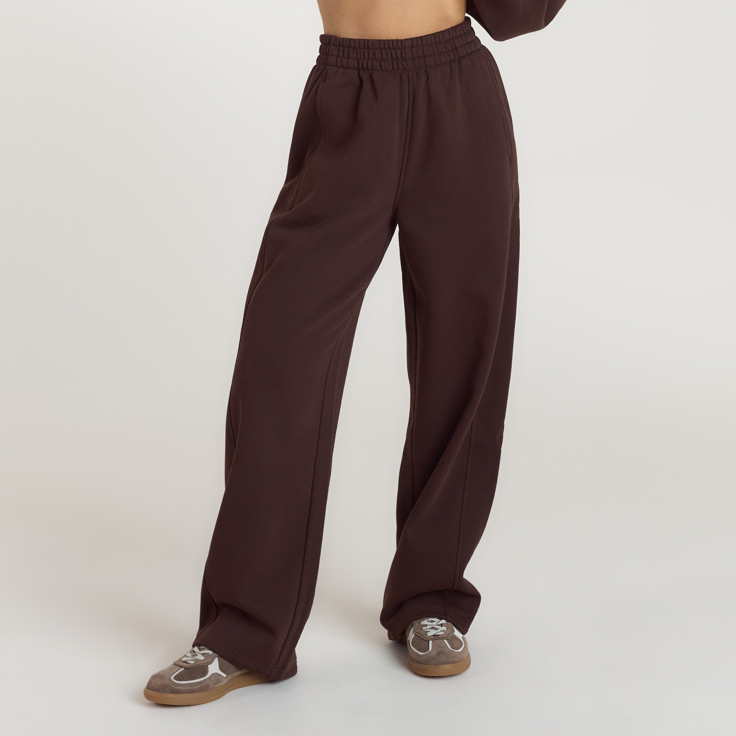 Lounge Living Rechte Joggingbroek | Lounge Living Rechte Joggingbroek - Chocolade