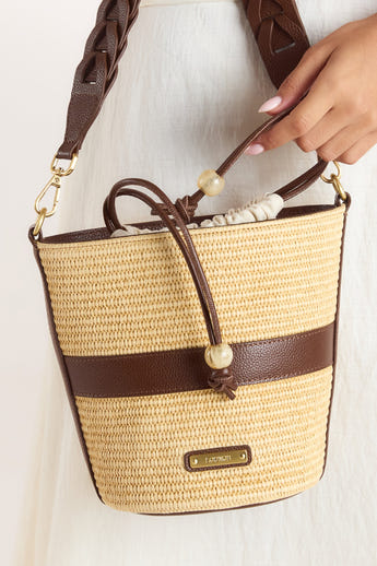 Cleo Bucket Bag - Beige alternate