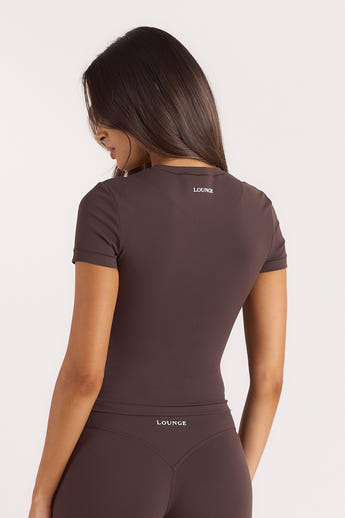 ContourSoft™ Short Sleeve T-Shirt - Donker Chocoladekleurig alternate