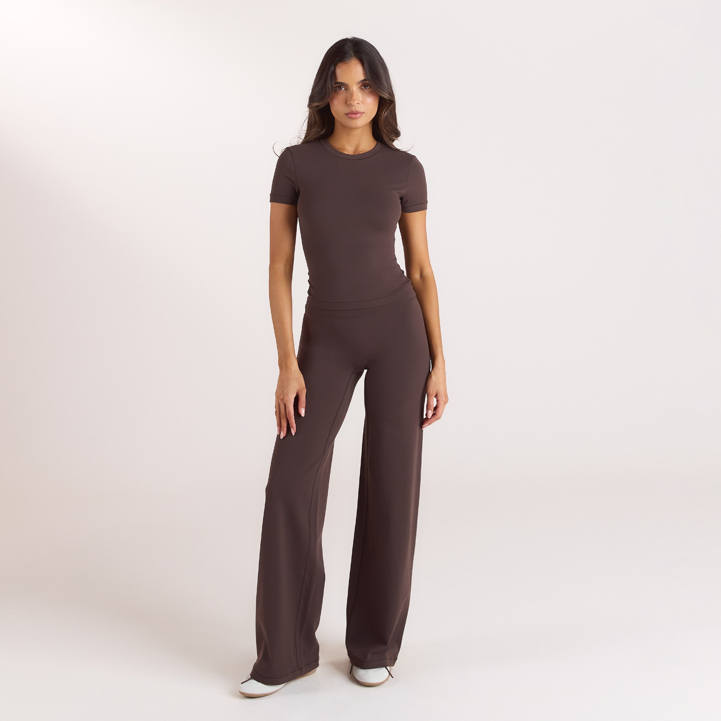 ContourSoft™ Rechte Leggings | ContourSoft™ Rechte Leggings - Donker Chocoladekleurig