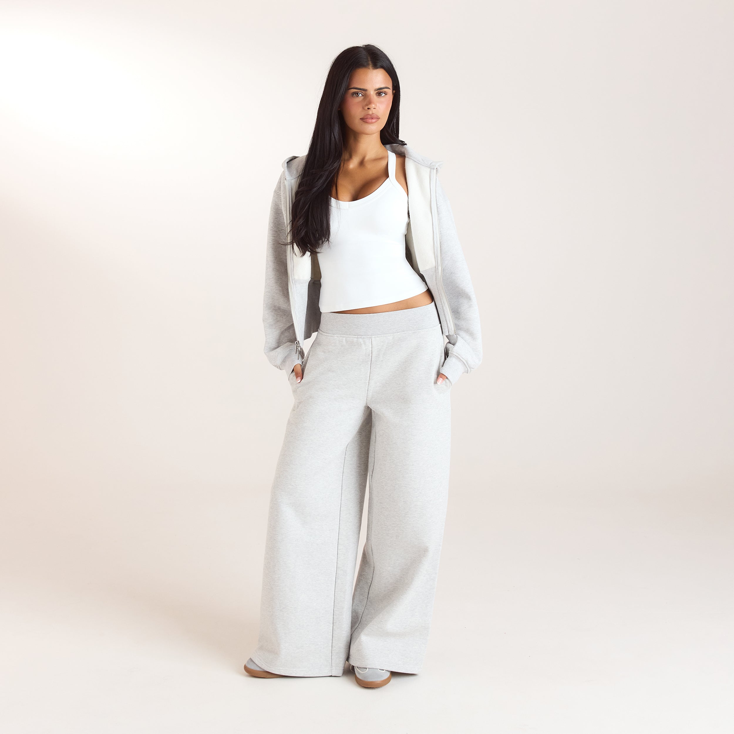 Joggingbroek met rechte pijpen | Joggingbroek met rechte pijpen - Grijs