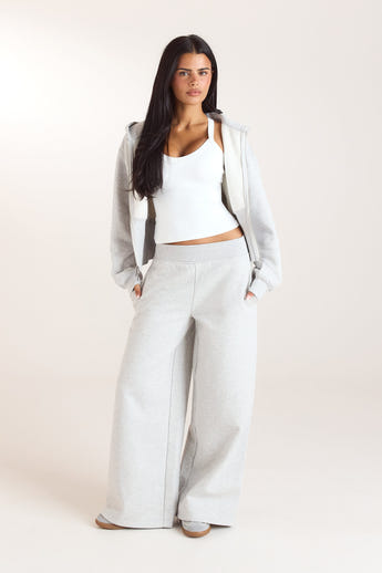 Joggingbroek met rechte pijpen - Grijs alternate