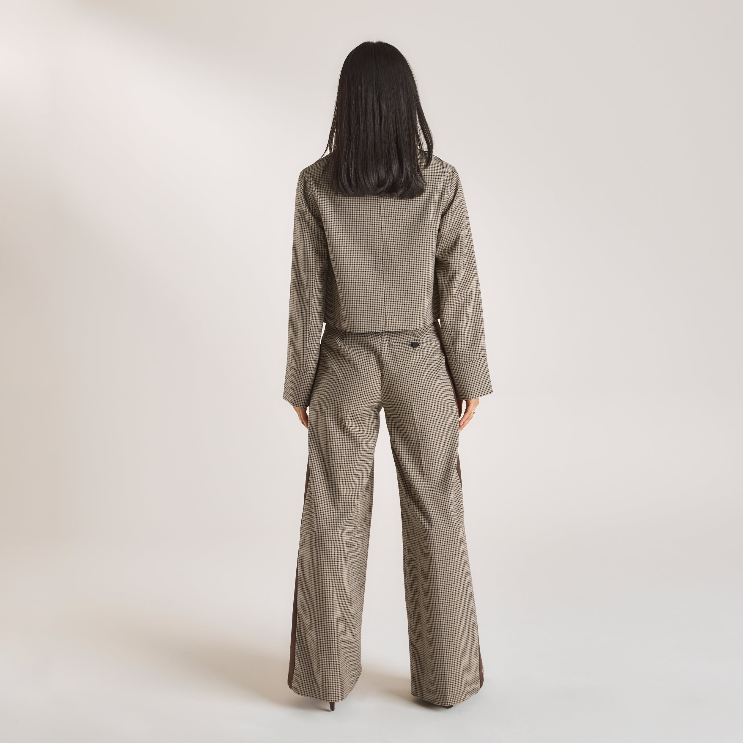 Houndstooth Jas | Houndstooth Jas - Bruin