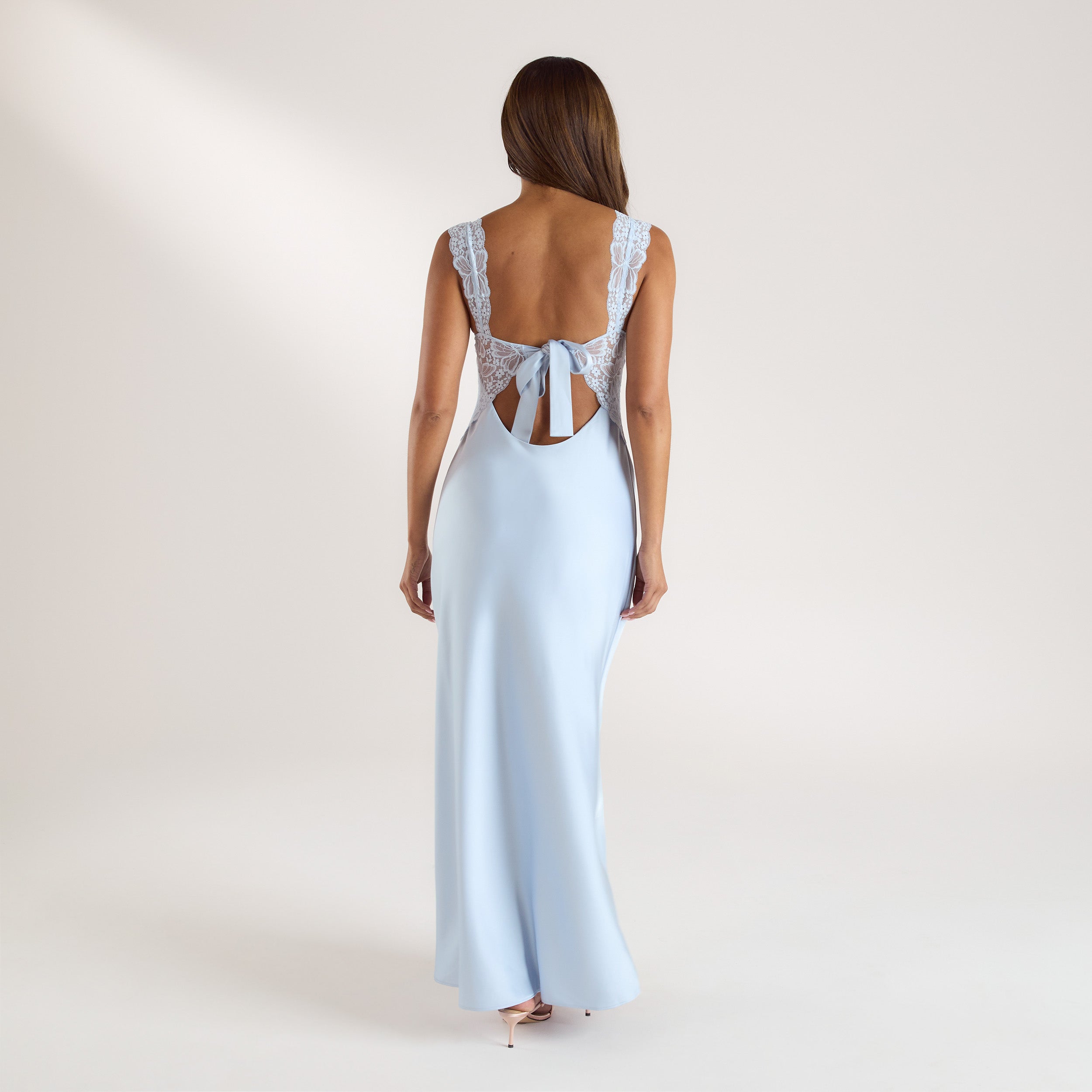 Isla Maxi Jurk met Zijsplit | Isla Maxi Jurk met Zijsplit - Blauw