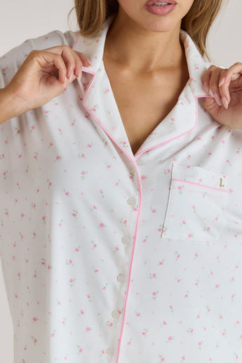 Modal Pyjama Shirt - Bloemenprint alternate