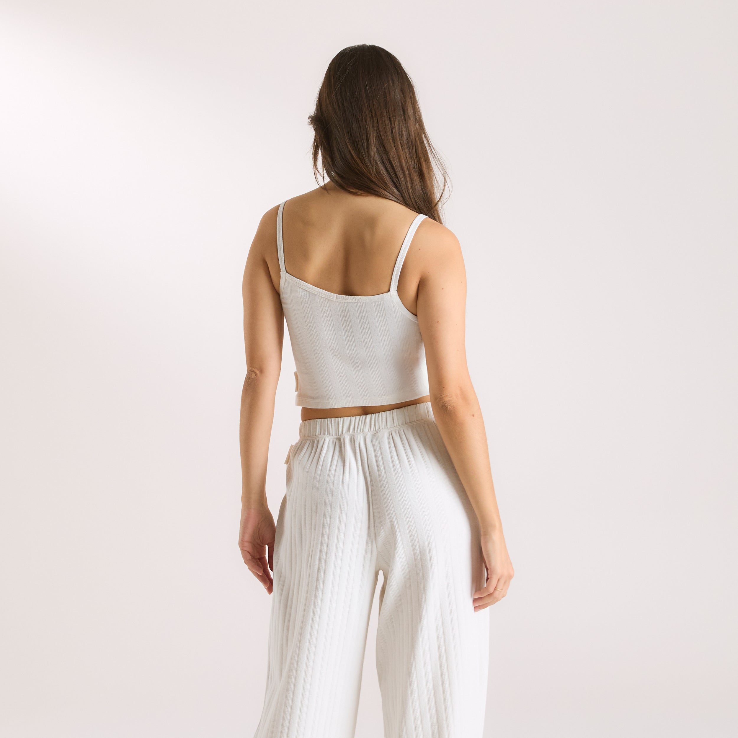 Pointelle Cami Pyjama Top | Pointelle Cami Pyjama Top - Crème