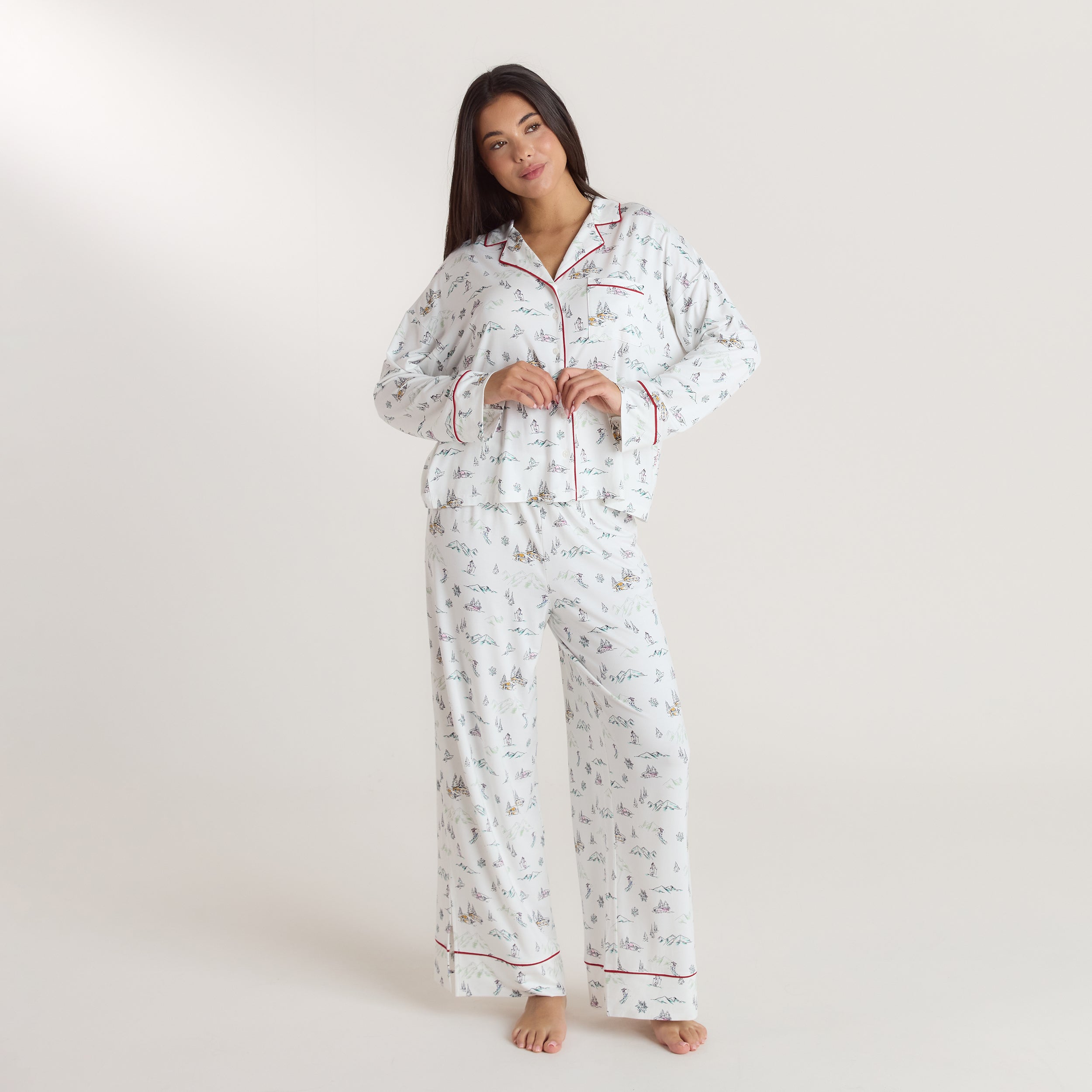 Alpine Dreams Pyjama Shirt | Alpine Dreams Pyjama Shirt - Ski-print
