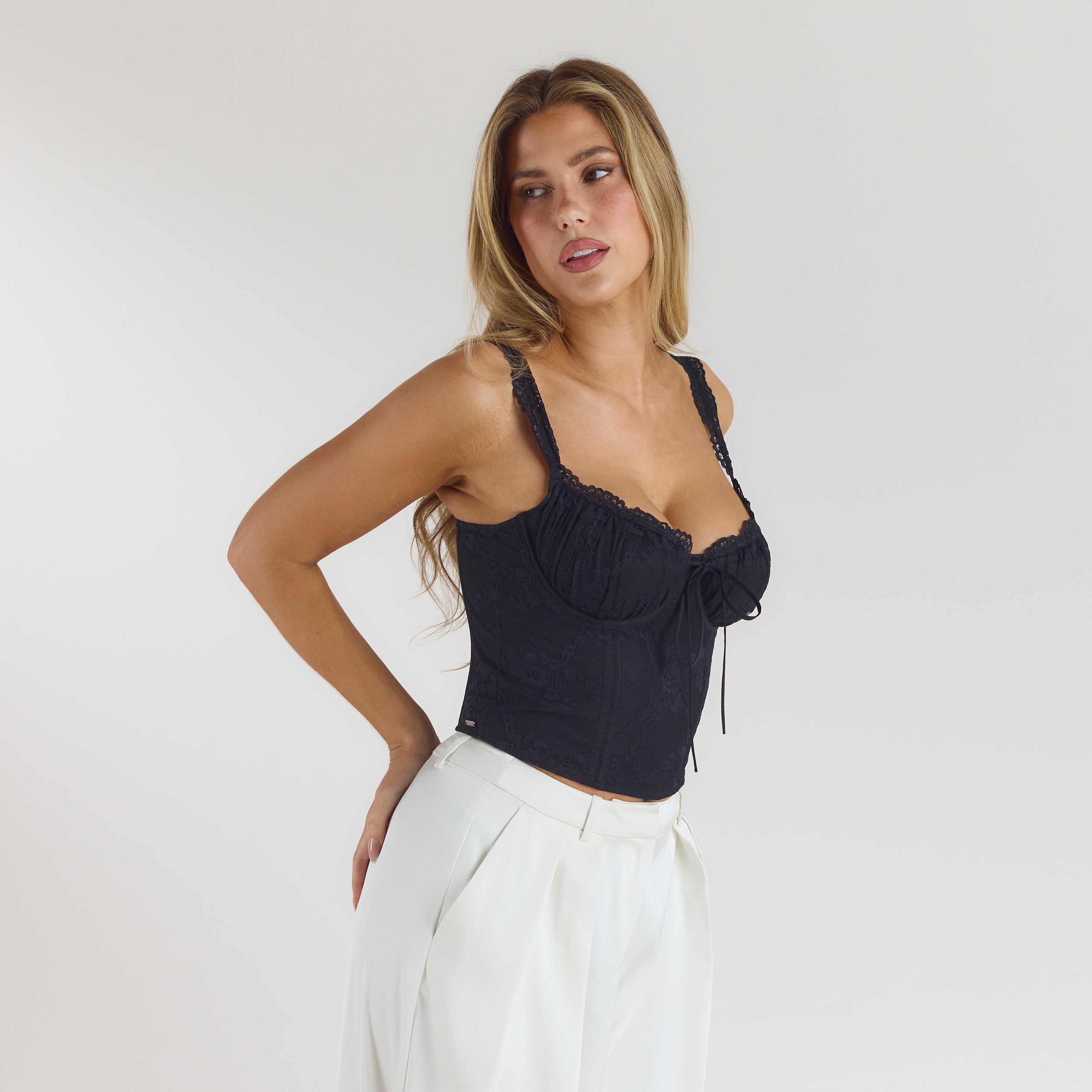 Blossom Corset Top | Blossom Corset Top - Zwart