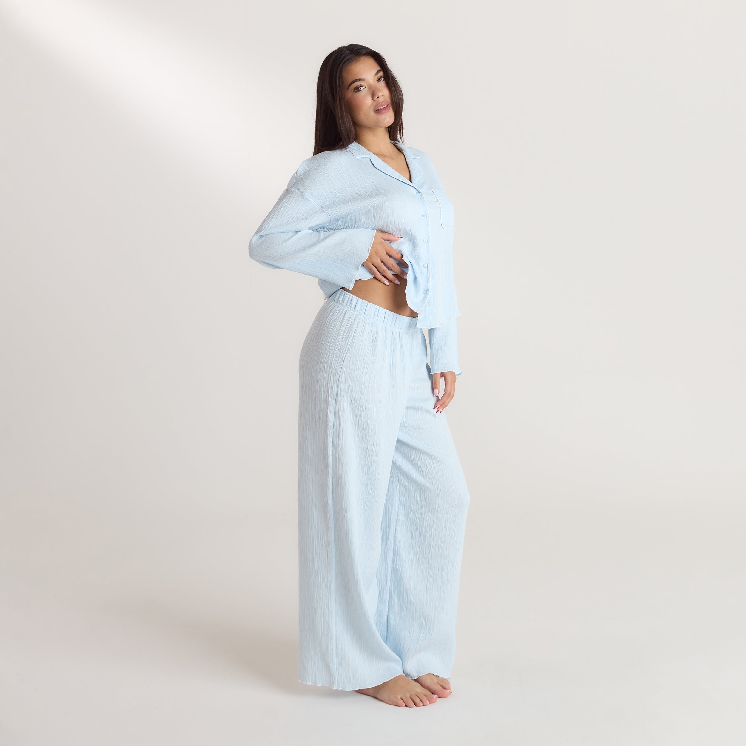 Crinkle Pyjamabroek | Crinkle Pyjamabroek - Blauw