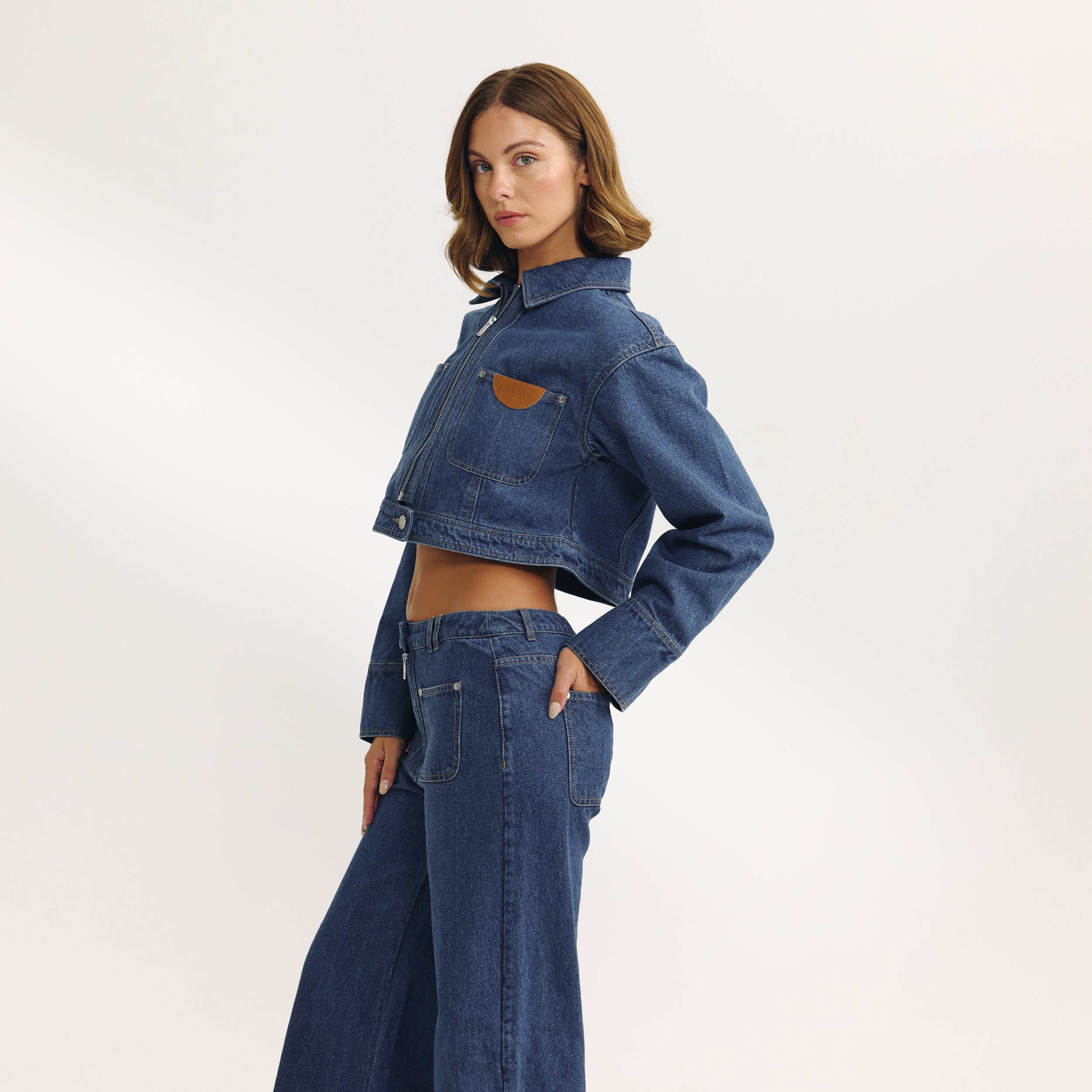 Boxy Denim Jasje | Boxy Denim Jasje - Blauw