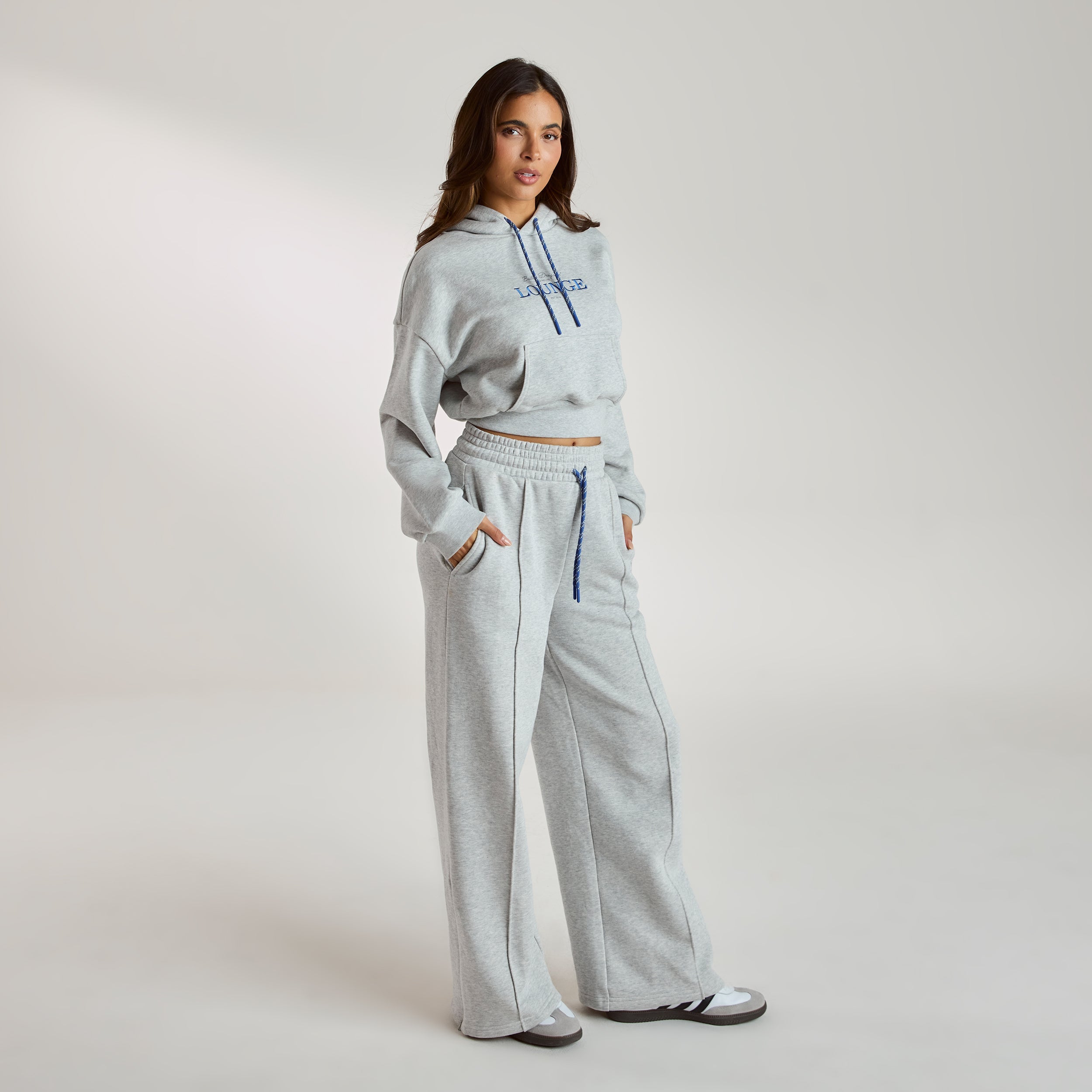 Joggingbroek met wijde pijpen | Joggingbroek met wijde pijpen - Grijs Marl