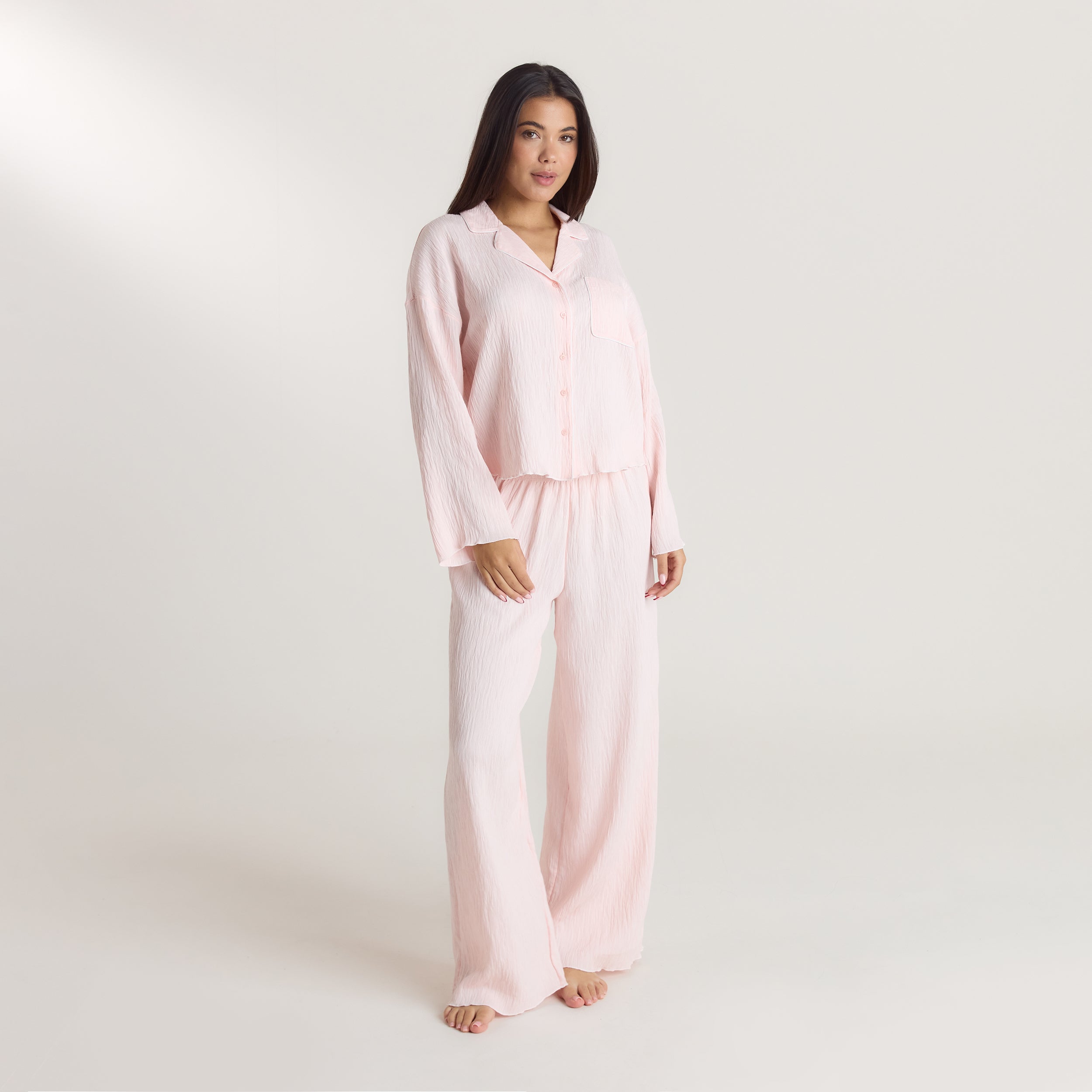 Crinkle Pyjamabroek | Crinkle Pyjamabroek - Roze