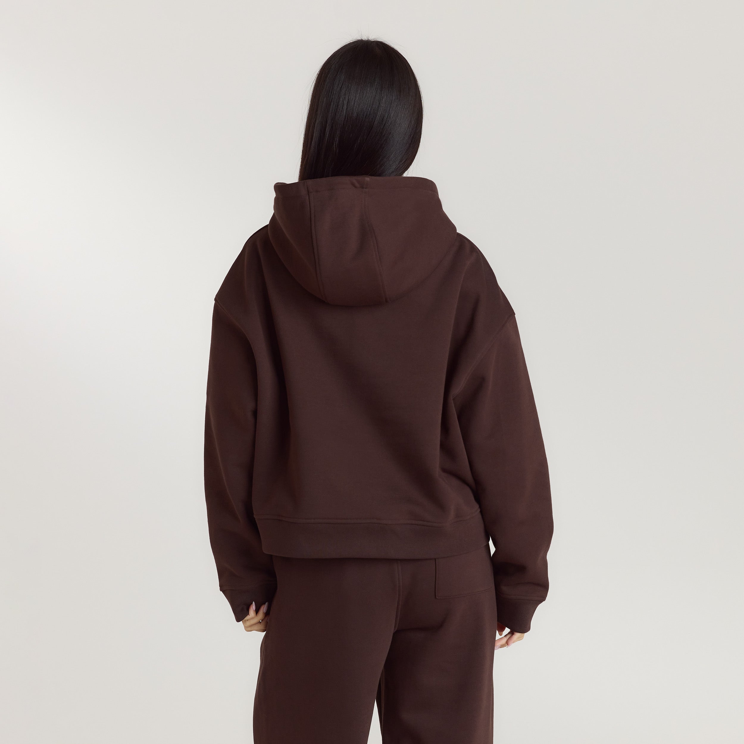 Lounge Living Hoodie | Lounge Living Hoodie - Chocolade