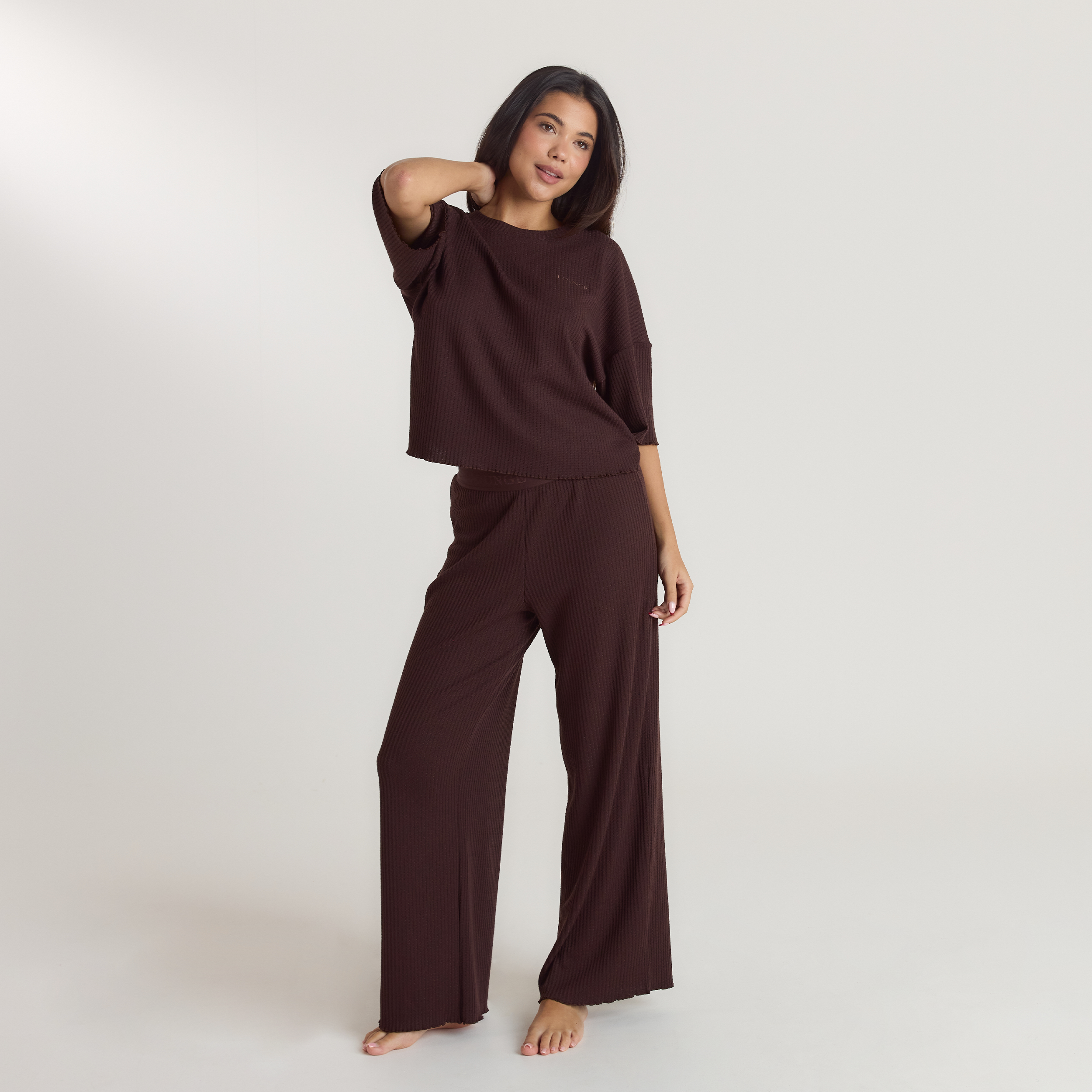Soft Waffle Pyjama Broek | Soft Waffle Pyjama Broek - Donker Chocoladekleurig