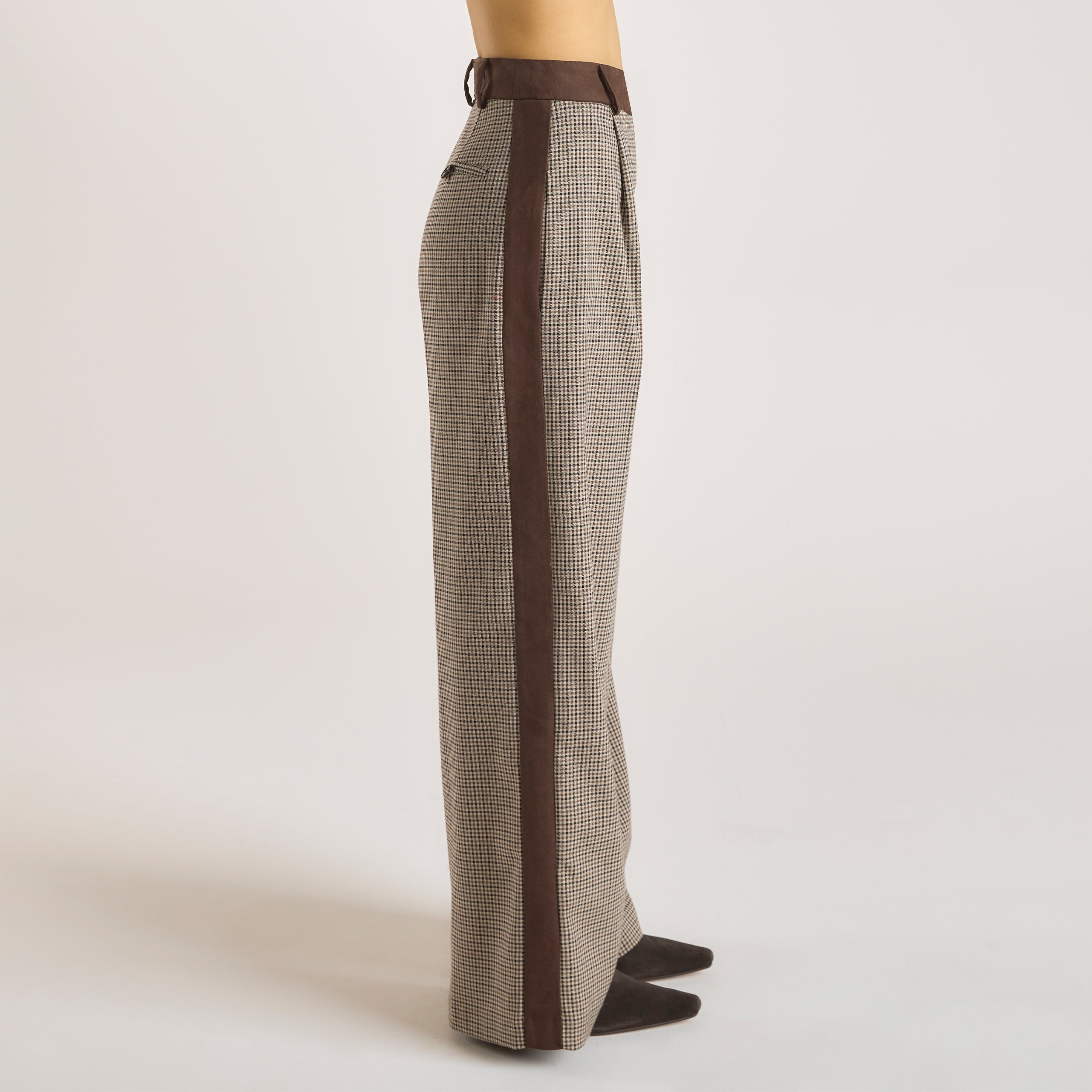 Houndstooth Broek | Houndstooth Broek - Bruin