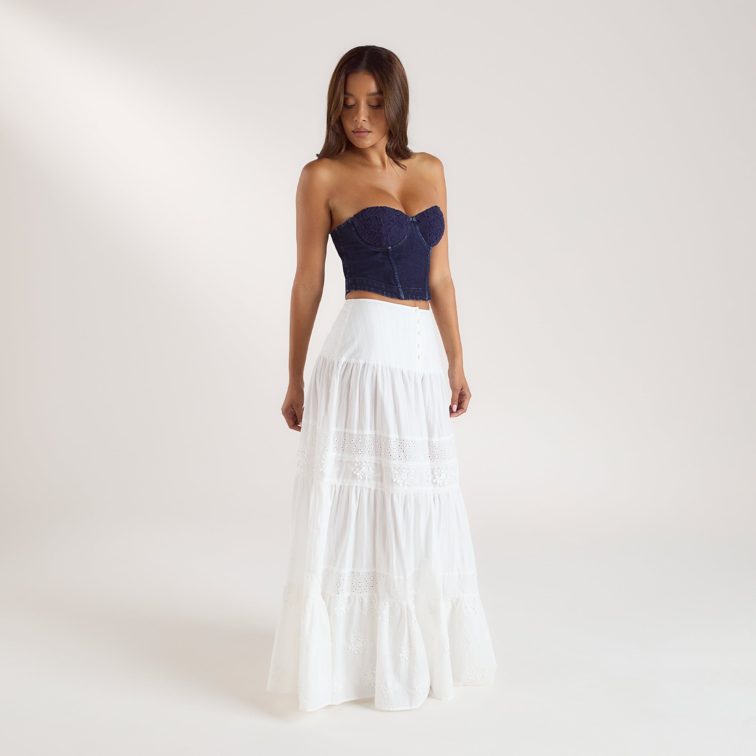 Denim Corset Top | Denim Corset Top - Indigo