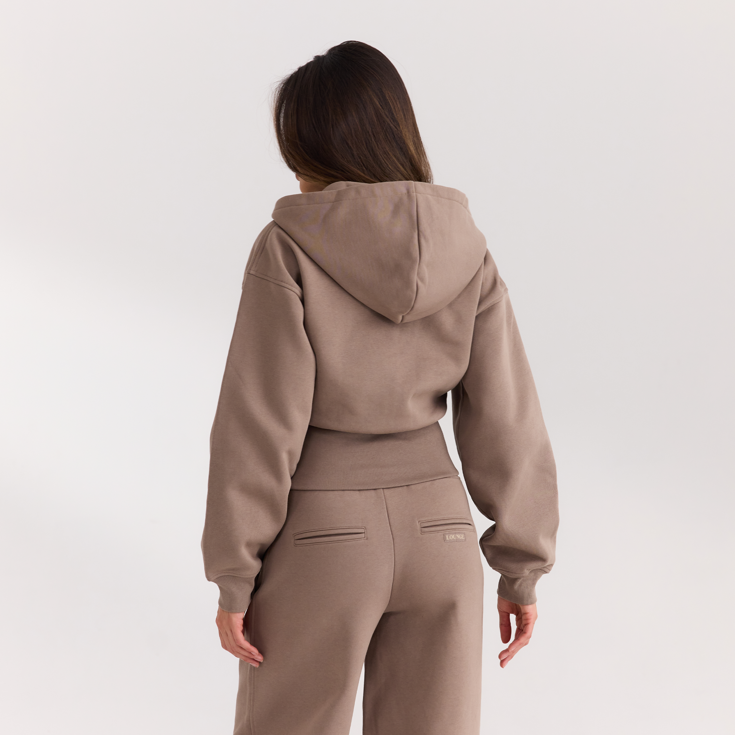 Getailleerde hoodie met ritssluiting | Getailleerde hoodie met ritssluiting - Mushroom