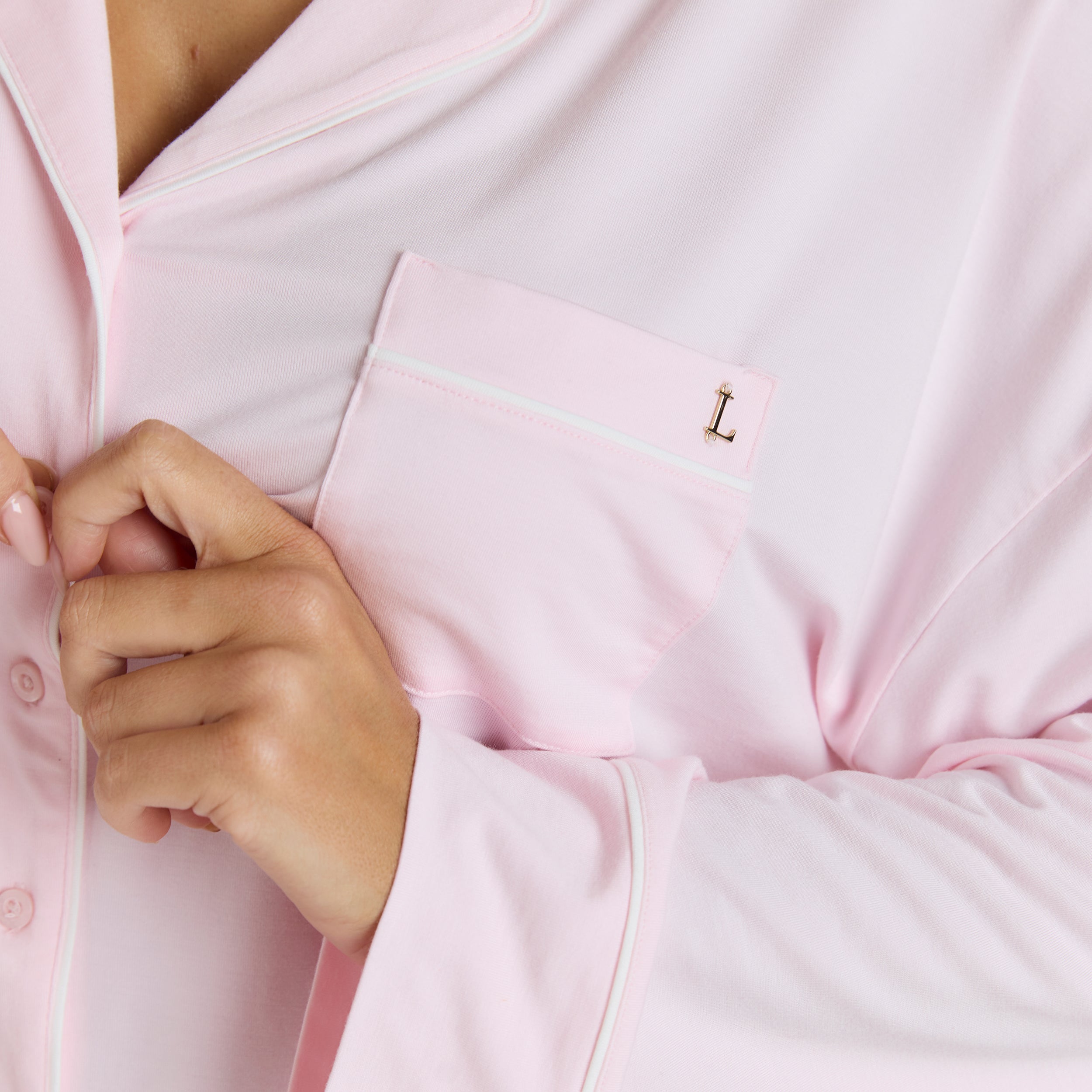 Modal Pyjama Shirt | Modal Pyjama Shirt - Roze